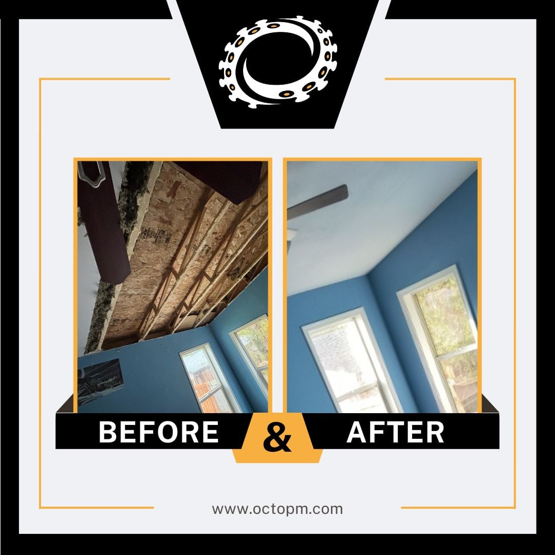 Ceiling - Before and After